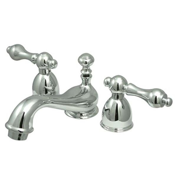 Kingston Brass Classic 4" to 8" Mini Widespread Two Handle Lavatory Faucet with Brass Pop-up-Bathroom Faucets-Free Shipping-Directsinks.