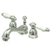 Kingston Brass Restoration Two Handle 4" to 8" Mini Widespread Lavatory Faucet with Brass Pop-up-Bathroom Faucets-Free Shipping-Directsinks.