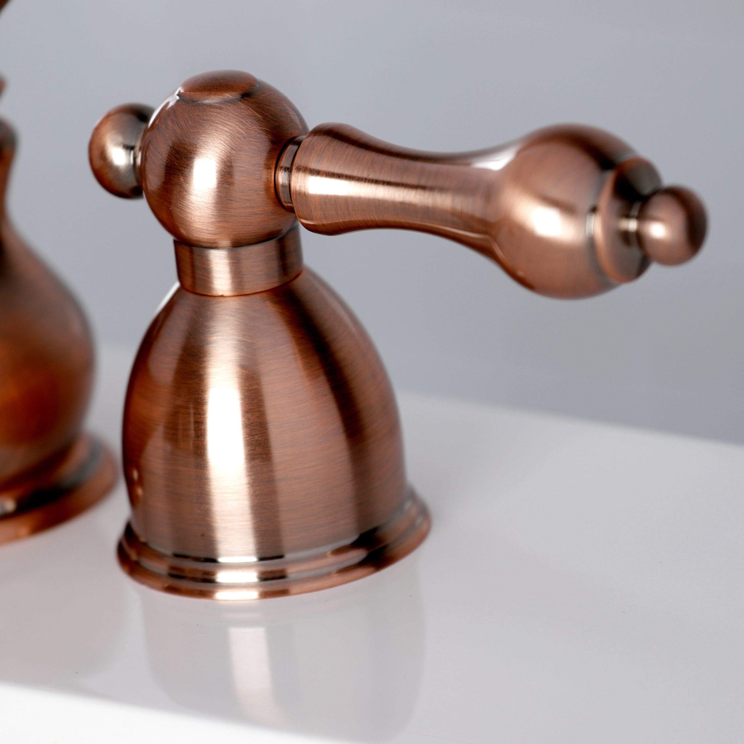 Kingston Brass KS395ALAC Restoration Mini-Widespread Bathroom Faucet, Antique Copper