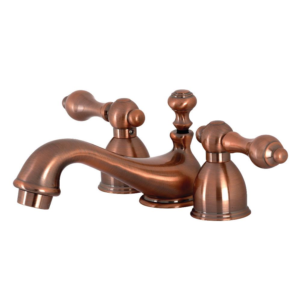 Kingston Brass KS395ALAC Restoration Mini-Widespread Bathroom Faucet, Antique Copper