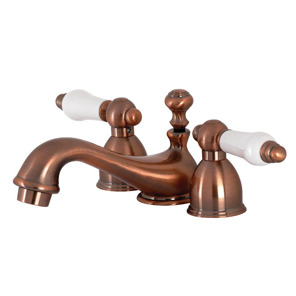 Kingston Brass KS395PLAC Restoration Mini-Widespread Bathroom Faucet, Antique Copper