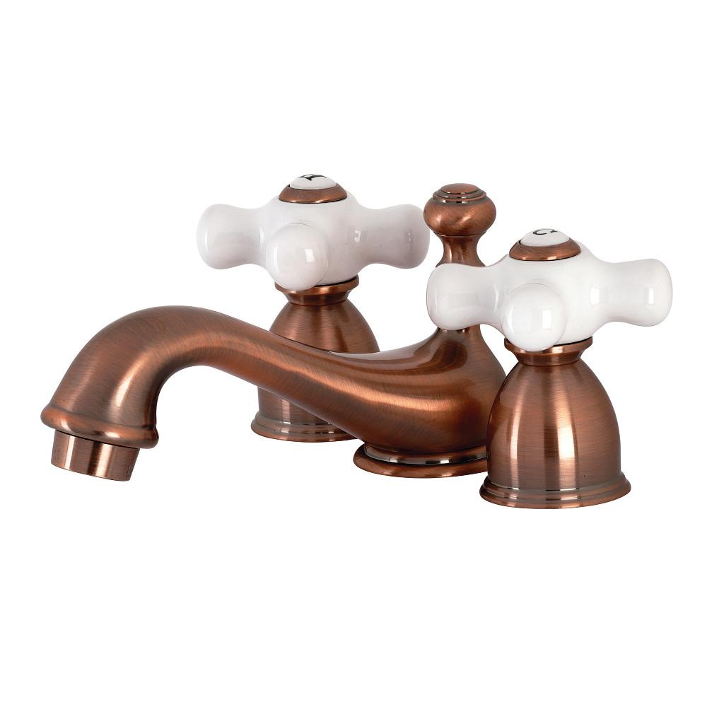 Kingston Brass KS395PXAC Mini-Widespread Bathroom Faucet, Antique Copper