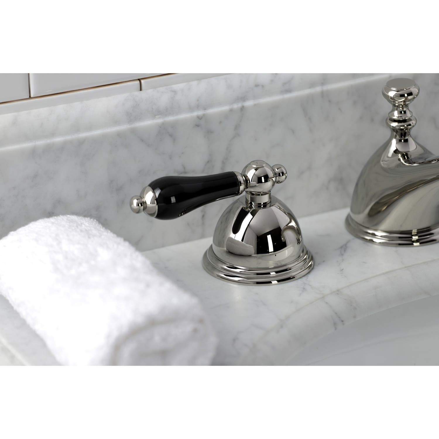 Kingston Brass KS396XPKL-P Duchess Widespread Bathroom Faucet with Brass Pop-Up