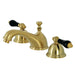Kingston Brass KS396XPKL-P Duchess Widespread Bathroom Faucet with Brass Pop-Up-DirectSinks