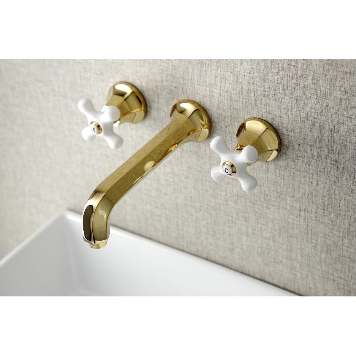 Kingston Brass Metropolitan Wall Mount 2-Handle Bathroom Faucet