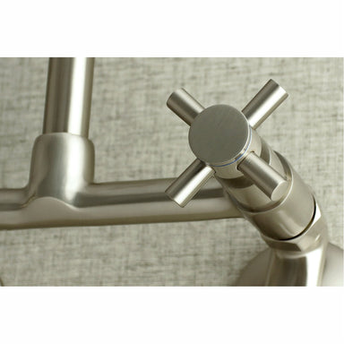 Kingston Brass Concord 8-Inch Adjustable Center Wall Mount Kitchen Faucet-DirectSinks