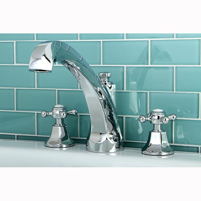 Kingston Brass Metropolitan Roman Tub Filler with Cross Handles-Tub Faucets-Free Shipping-Directsinks.