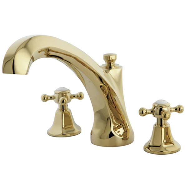 Kingston Brass Metropolitan Roman Tub Filler with Cross Handles-Tub Faucets-Free Shipping-Directsinks.