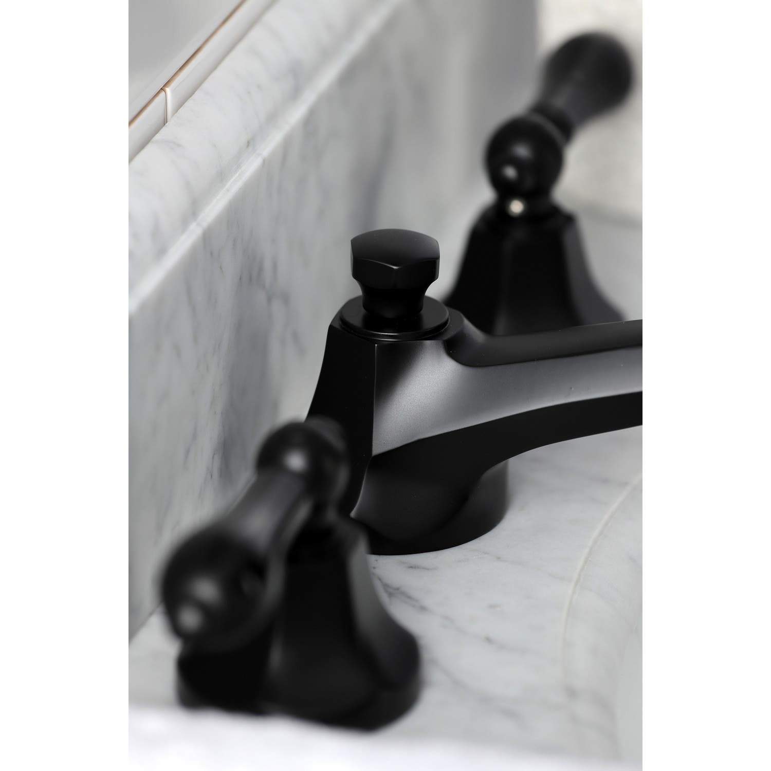 Kingston Brass KS446XPKL-P Duchess Widespread Bathroom Faucet with Brass Pop-Up