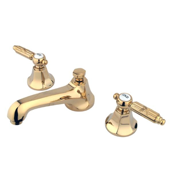 Kingston Brass Georgian Two Handle 8" to 16" Widespread Lavatory Faucet with Brass Pop-up-Bathroom Faucets-Free Shipping-Directsinks.