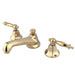 Kingston Brass Metropolitan Three Hole Two Handle 8" to 16" Widespread Lavatory Faucet with Brass Pop-up-Bathroom Faucets-Free Shipping-Directsinks.