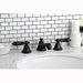 Kingston Brass Metropolitan Onyx Widespread Lavatory Faucet with Black Porcelain Lever Handle-Bathroom Faucets-Free Shipping-Directsinks.