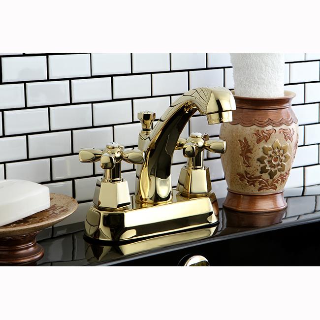 Kingston Brass Homestead Two Handle 4" Centerset Lavatory Faucet with Brass Pop-up-Bathroom Faucets-Free Shipping-Directsinks.