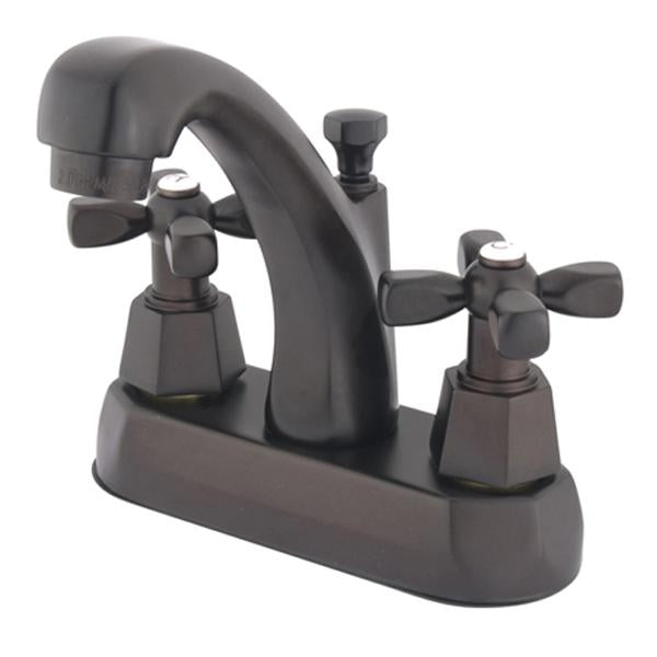 Kingston Brass Homestead Two Handle 4" Centerset Lavatory Faucet with Brass Pop-up-Bathroom Faucets-Free Shipping-Directsinks.