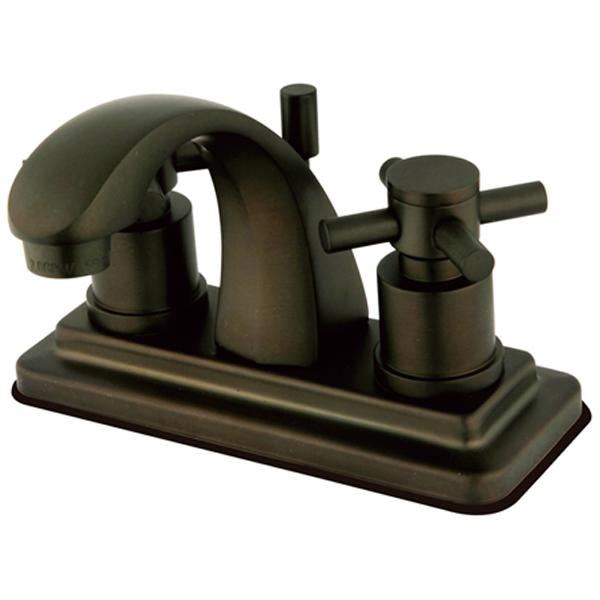 Kingston Brass Concord Contemporary Two Handle 4" Centerset Lavatory Faucet with Brass Pop-up-Bathroom Faucets-Free Shipping-Directsinks.
