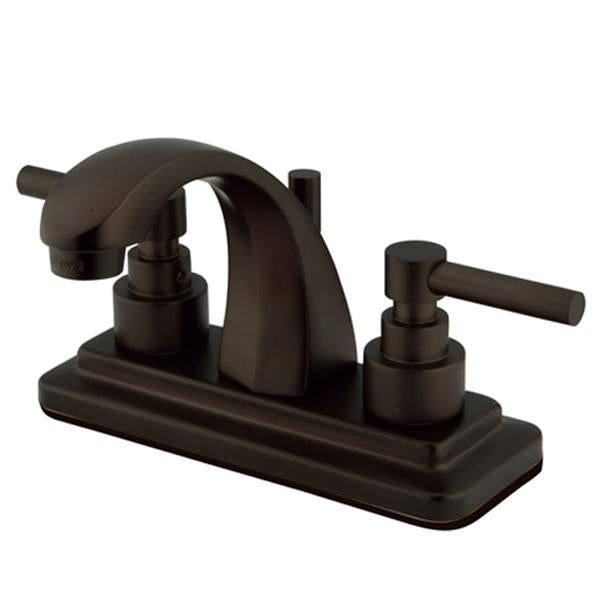 Kingston Brass Elinvar 4" Centerset Two Handle Lavatory Faucet with Brass Pop-up-Bathroom Faucets-Free Shipping-Directsinks.