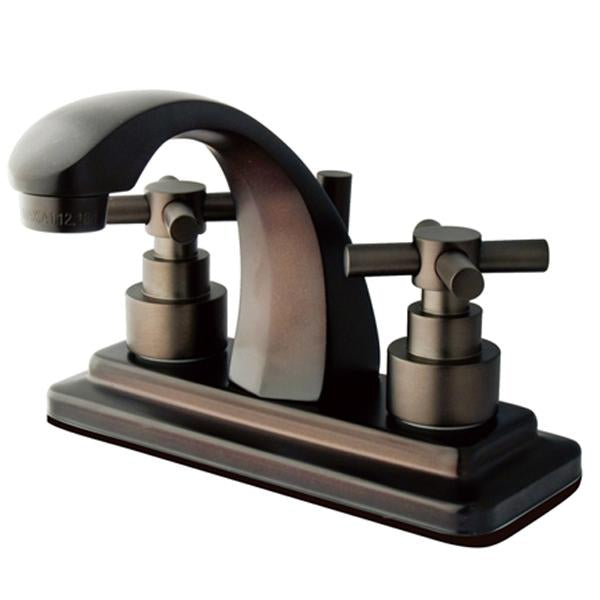 Kingston Brass Elinvar Two Handle 4" Centerset Lavatory Faucet with Brass Pop-up-Bathroom Faucets-Free Shipping-Directsinks.