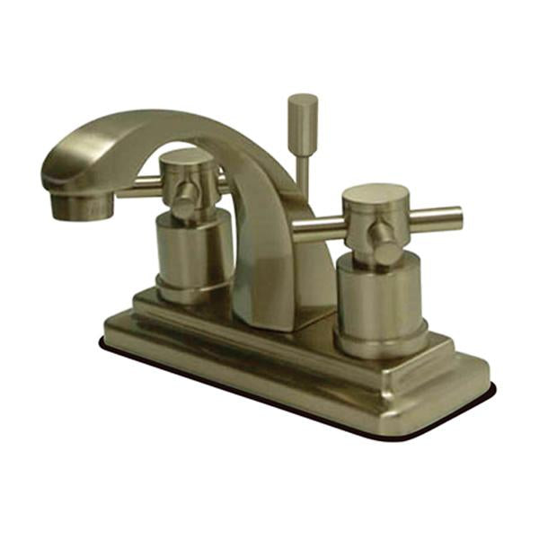 Kingston Brass Concord Contemporary Two Handle 4" Centerset Lavatory Faucet with Brass Pop-up-Bathroom Faucets-Free Shipping-Directsinks.