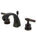Kingston Brass Milano Two Handle Deck Mount 8" to 16" Widespread Lavatory Faucet with Brass Pop-up-Bathroom Faucets-Free Shipping-Directsinks.
