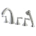 Kingston Brass Royale Roman Tub Filler with Hand Shower in Polished Chrome-Tub Faucets-Free Shipping-Directsinks.