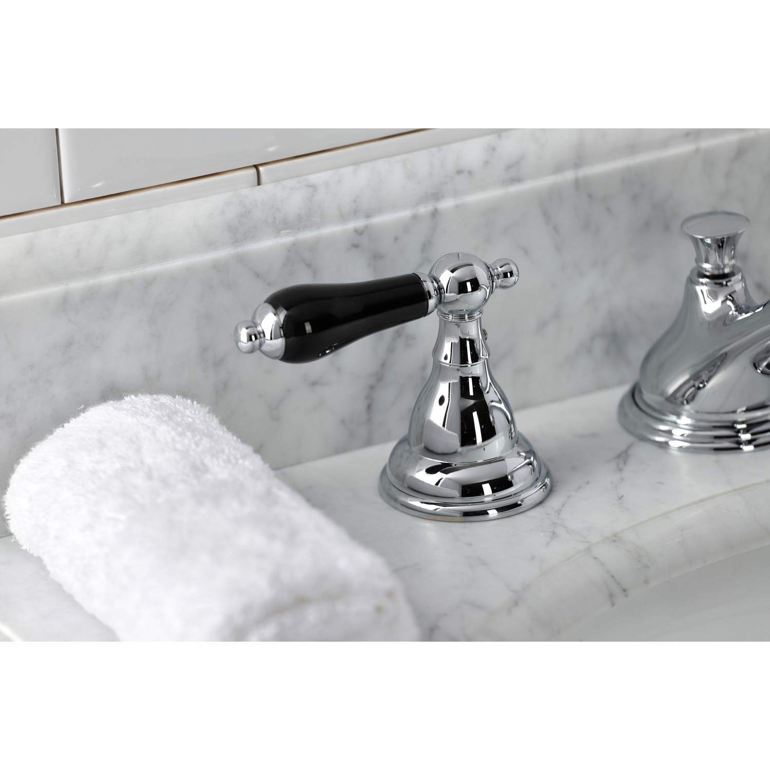 Kingston Brass KS556XPKL-P Duchess Widespread Bathroom Faucet with Brass Pop-Up