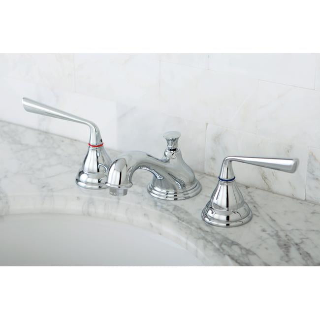 Kingston Brass Silver Sage Two Handle 8" to 16" Widespread Lavatory Faucet with Brass Pop-up-Bathroom Faucets-Free Shipping-Directsinks.