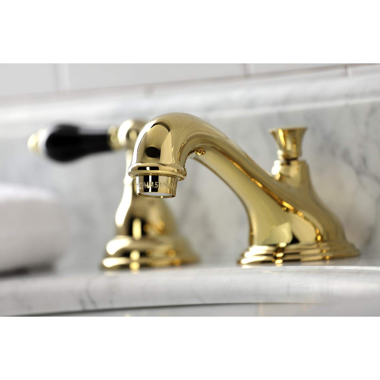 Kingston Brass KS556XPKL-P Duchess Widespread Bathroom Faucet with Brass Pop-Up