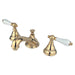 Kingston Brass Royale Three Hole Two Handle 8" to 16" Widespread Lavatory Faucet with Brass Pop-up-Bathroom Faucets-Free Shipping-Directsinks.