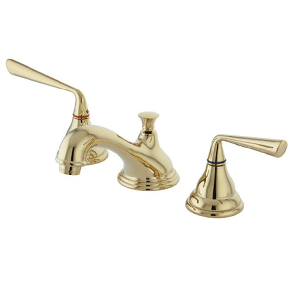 Kingston Brass Silver Sage Two Handle 8" to 16" Widespread Lavatory Faucet with Brass Pop-up-Bathroom Faucets-Free Shipping-Directsinks.