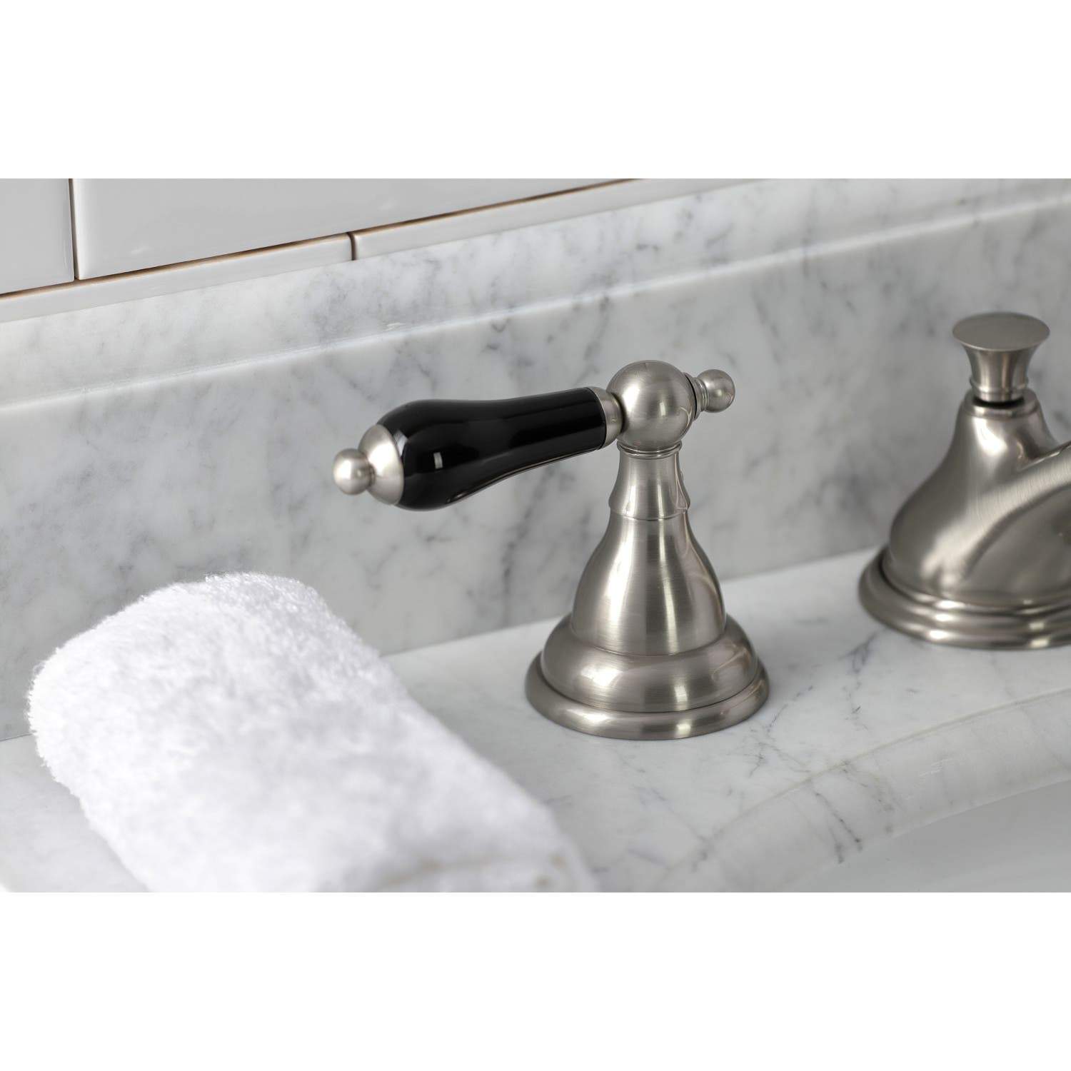 Kingston Brass KS556XPKL-P Duchess Widespread Bathroom Faucet with Brass Pop-Up