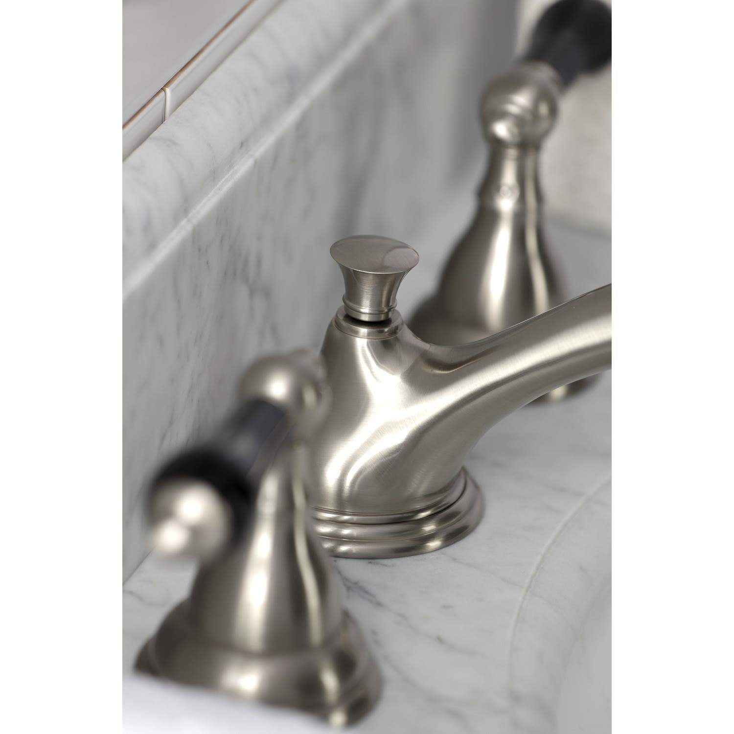 Kingston Brass KS556XPKL-P Duchess Widespread Bathroom Faucet with Brass Pop-Up