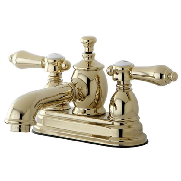 Kingston Brass Belair 4" Centerset Lavatory Faucet with Heritage Spout and Metal Lever Handle-Bathroom Faucets-Free Shipping-Directsinks.