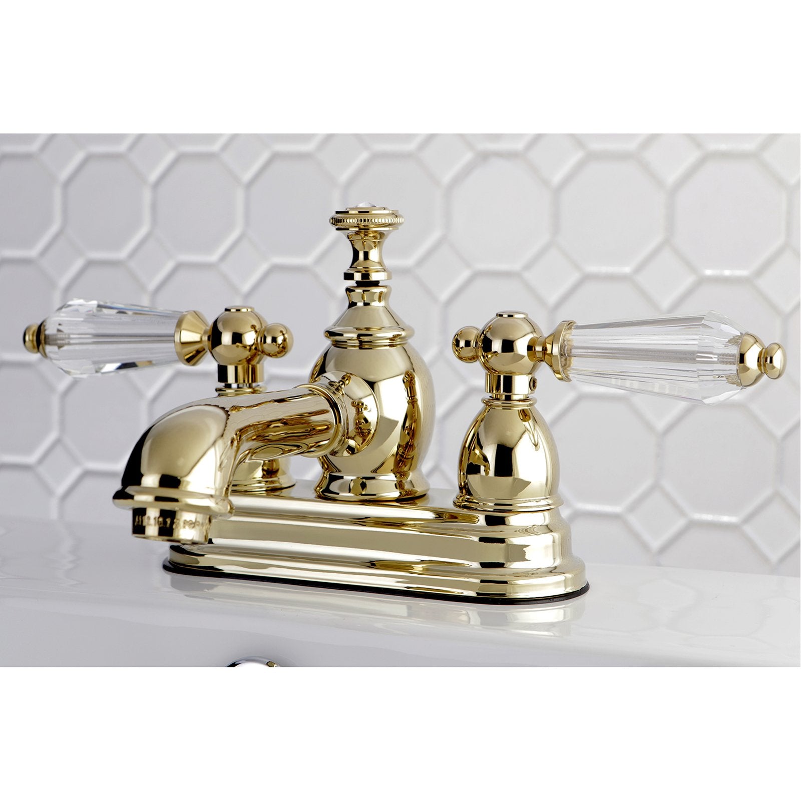 Kingston Brass 4" Centerset Three Hole Lavatory Faucet with Brass Pop-up-Bathroom Faucets-Free Shipping-Directsinks.