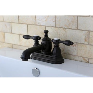Kingston Brass KS7005TAL 4" Centerset Lavatory Faucet with Brass Pop-up in Oil Rubbed Bronze-Bathroom Faucets-Free Shipping-Directsinks.