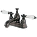 Kingston Brass 4" Centerset Three Hole Lavatory Faucet with Brass Pop-up-Bathroom Faucets-Free Shipping-Directsinks.