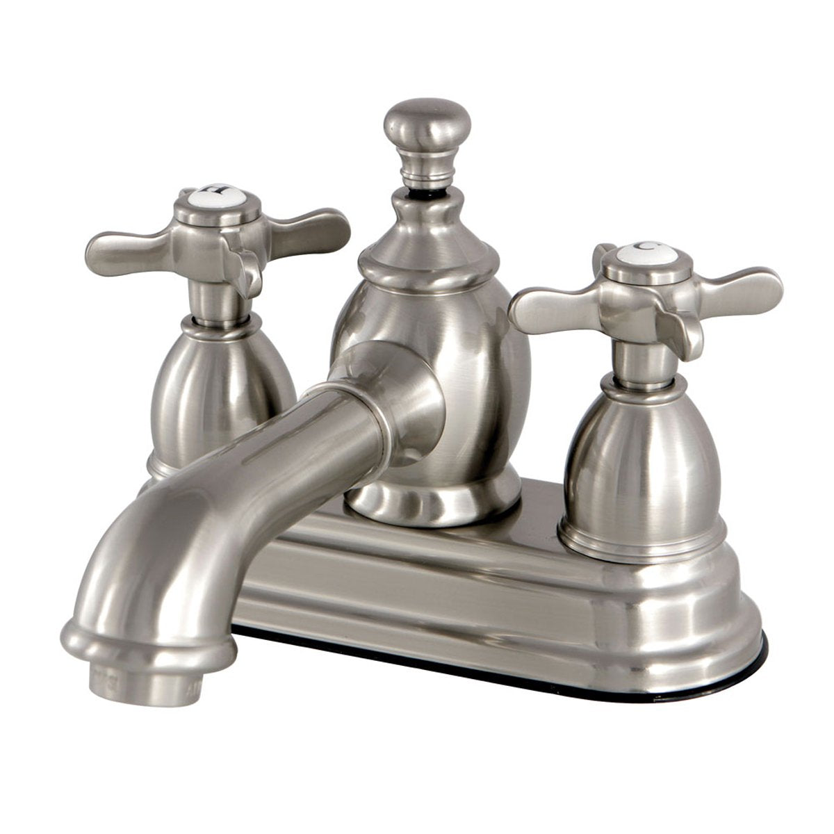Kingston Brass Essex Deck Mount 4" Centerset Lavatory Faucet with Brass Pop-up-Bathroom Faucets-Free Shipping-Directsinks.