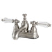 Kingston Brass 4" Centerset Three Hole Lavatory Faucet with Brass Pop-up-Bathroom Faucets-Free Shipping-Directsinks.