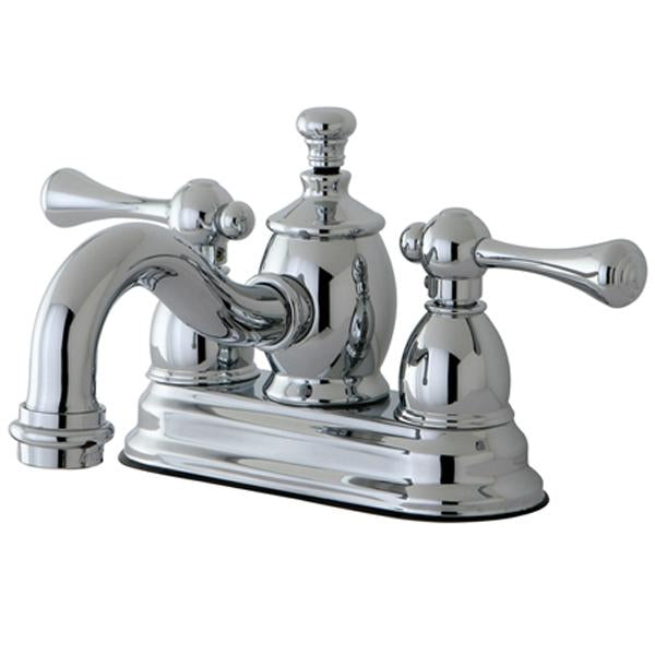 Kingston Brass Vintage 4" Centerset Lavatory Faucet with Heritage Spout and Metal Lever Handle-Bathroom Faucets-Free Shipping-Directsinks.