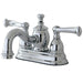 Kingston Brass Royale 4" Centerset Lavatory Faucet with Metal Lever Handle and Heritage Spout-Bathroom Faucets-Free Shipping-Directsinks.