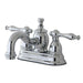 Kingston Brass Naples 4" Centerset Lavatory Faucet with Metal Lever Handle and Heritage Spout-Bathroom Faucets-Free Shipping-Directsinks.