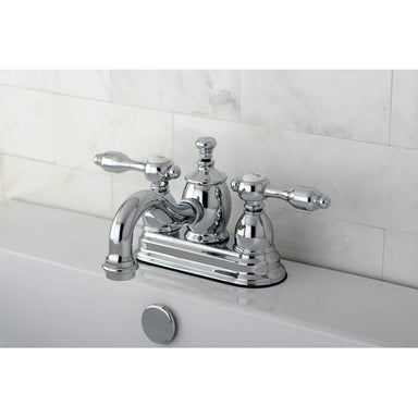 Kingston Brass KS7101TAL 4" Centerset Lavatory Faucet with Brass Pop-up in Chrome-Bathroom Faucets-Free Shipping-Directsinks.