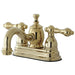 Kingston Brass English Country 4" Centerset Lavatory Faucet with Metal Lever Handle and Heritage Spout-Bathroom Faucets-Free Shipping-Directsinks.