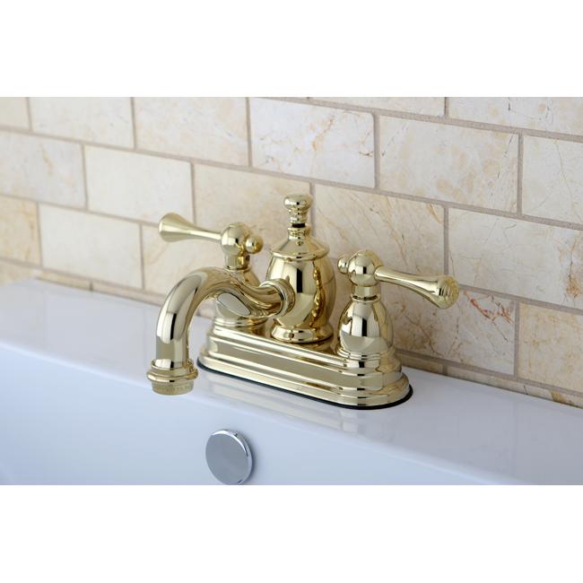 Kingston Brass Vintage 4" Centerset Lavatory Faucet with Heritage Spout and Metal Lever Handle-Bathroom Faucets-Free Shipping-Directsinks.