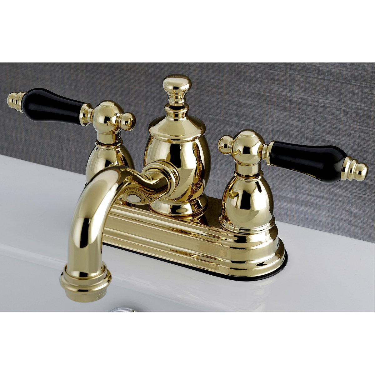 Kingston Brass Duchess Deck Mount 4-Inch Centerset 3-Hole Bathroom Faucet