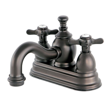 Kingston Brass Essex 4" Centerset Cross Handle Lavatory Faucet with Brass Pop-up-Bathroom Faucets-Free Shipping-Directsinks.