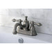 Kingston Brass English Country 4" Centerset Lavatory Faucet with Metal Lever Handle and Heritage Spout-Bathroom Faucets-Free Shipping-Directsinks.