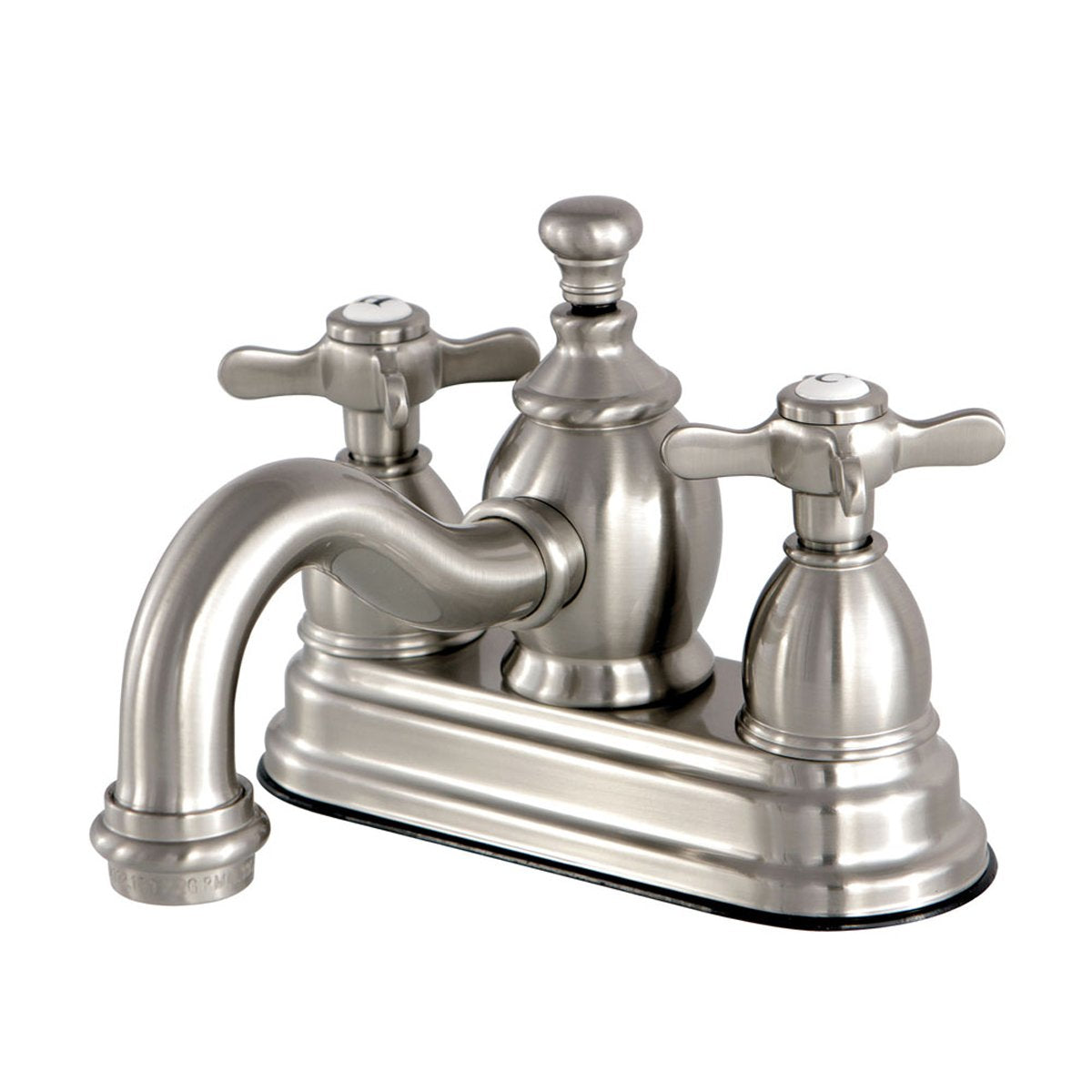 Kingston Brass Essex 4" Centerset Cross Handle Lavatory Faucet with Brass Pop-up-Bathroom Faucets-Free Shipping-Directsinks.