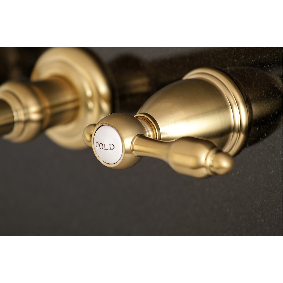 Kingston Brass Tudor Two-Handle Wall Mount Bathroom Faucet