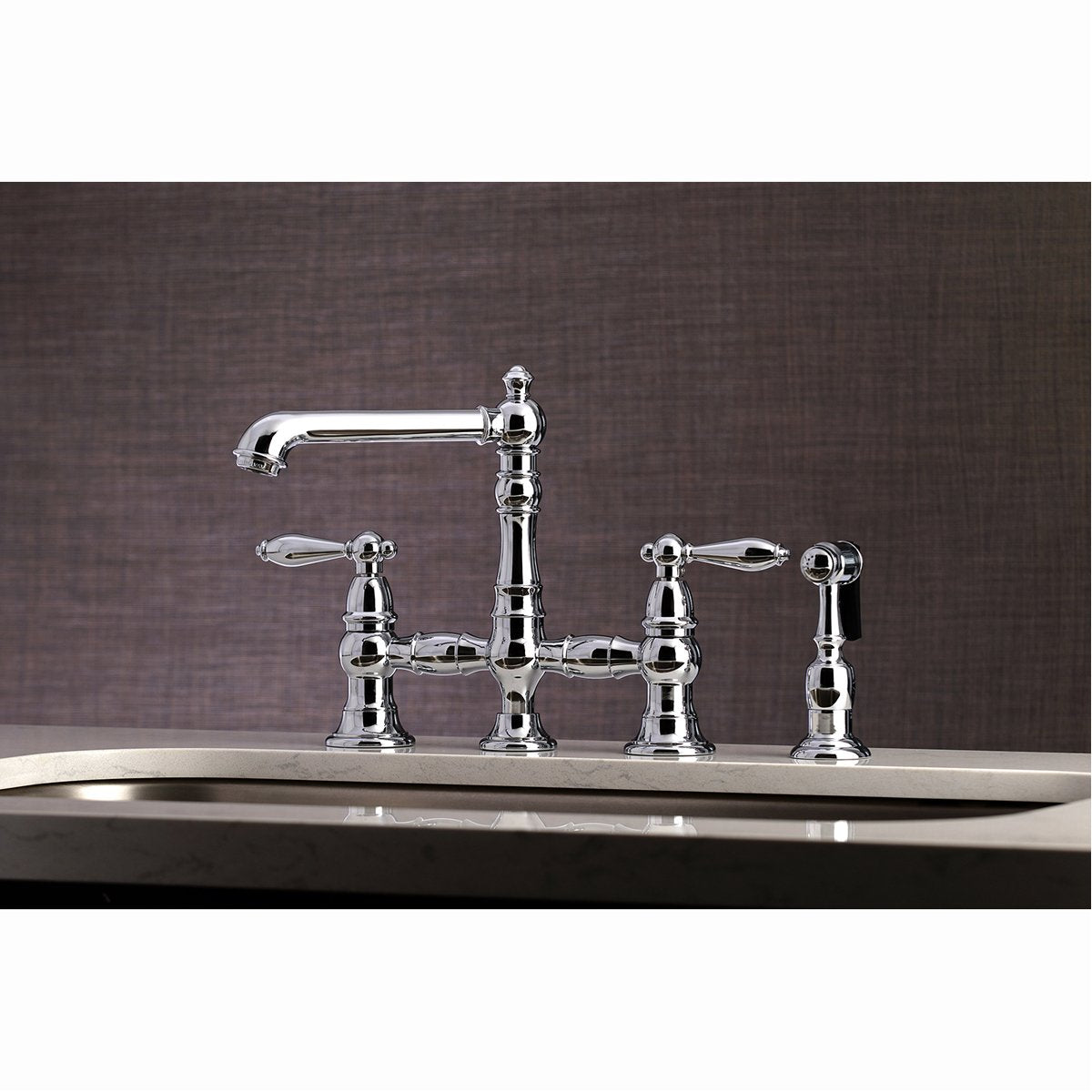 Kingston Brass English Country Kitchen Faucet with Side Sprayer