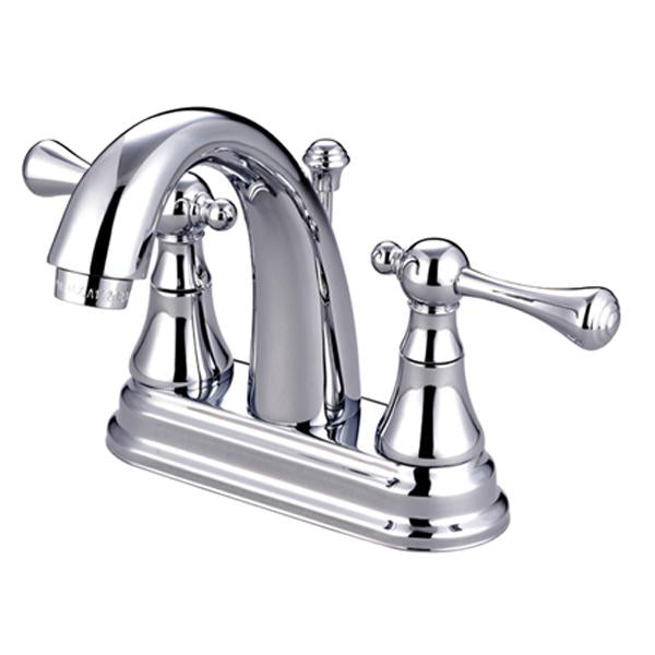 Kingston Brass English Vintage 4" Centerset Lavatory Faucet with Brass Pop-up and Two Handle-Bathroom Faucets-Free Shipping-Directsinks.